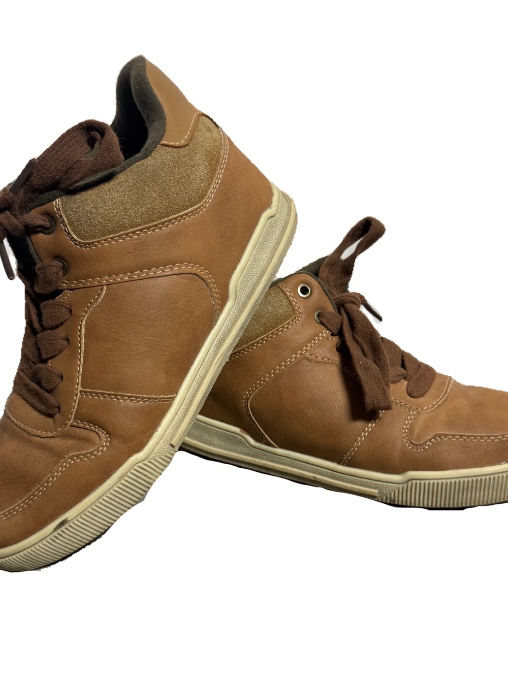 Place Men's Tan/Brown High-Top Sneakers